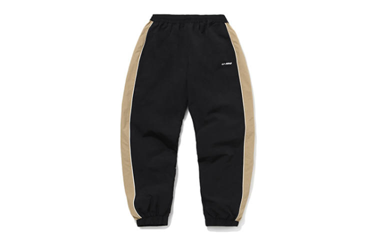 Li-Ning Li Ning Sports Fashion Collection Knitted Sweatpants Men's New Standard Black Moderate Cuffed Pants