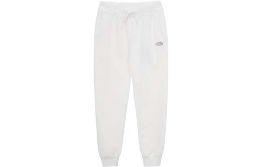THE NORTH FACE Knitted Sweatpants Men's White Moderate Straight Fit Pants