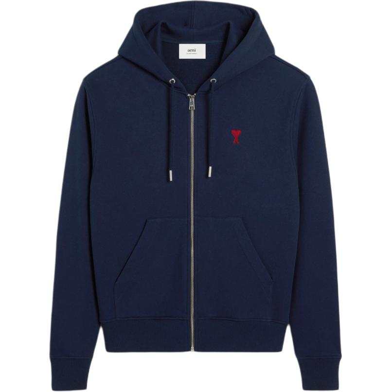 AMIPARIS Ami Paris Ami De Coeur Zipped Hoodie