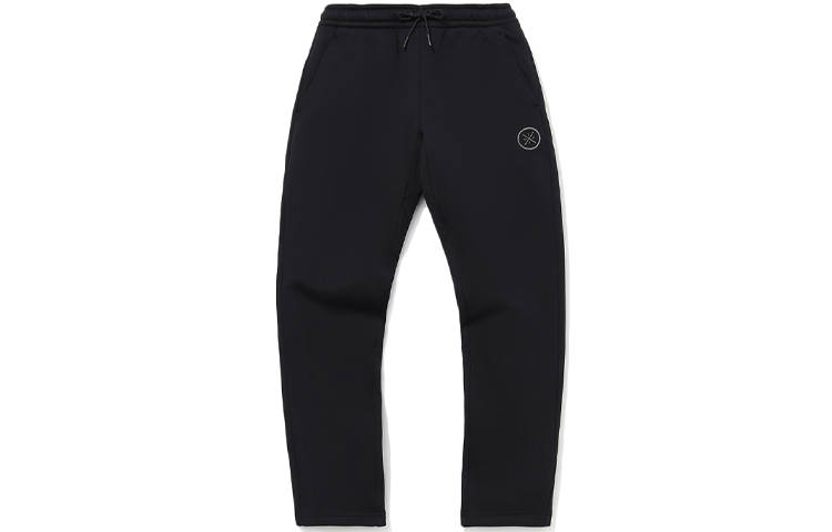 Li-Ning Li Ning Knitted Sweatpants Men's Black Thickened Straight Fit Pants