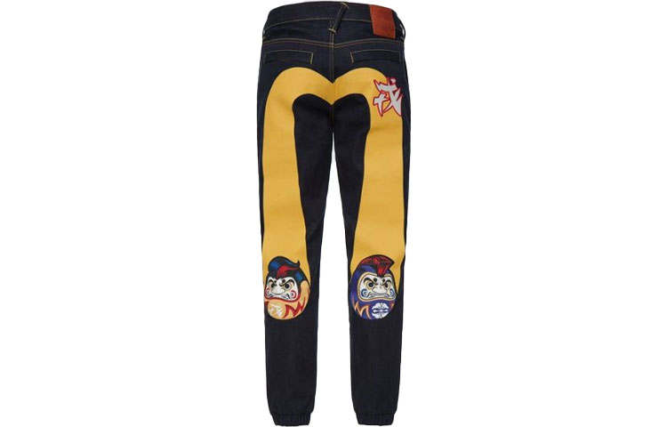 EVISU EVISU Jeans Men's Black Moderate Cuffed Pants