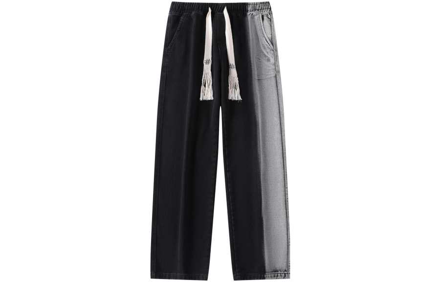 BEENTRILL Jeans Unisex Black Moderate Straight Fit Pants