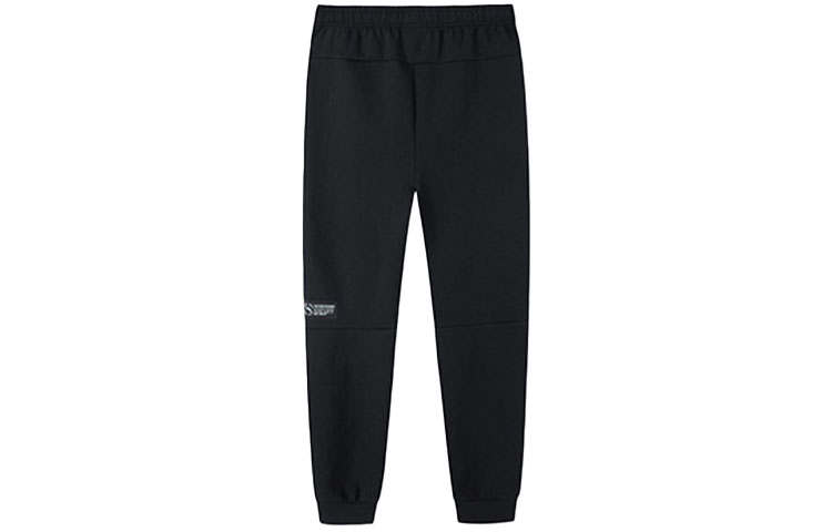 ANTA Variety Training Collection Knitted Sweatpants Men's Black Moderate Cuffed Pants