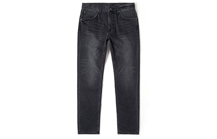 Lee Jeans Men's Black Gray Color Moderate Straight Fit Pants