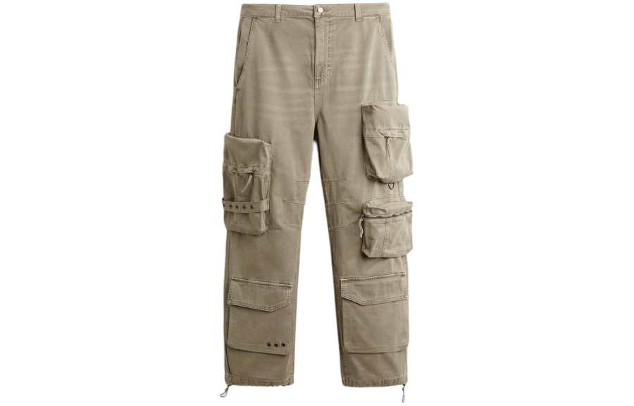ZARA ZARA Cargo Pants Men's Beige Moderate