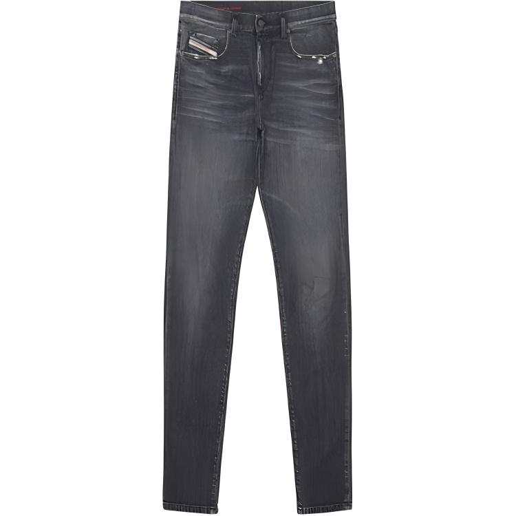 DIESEL Jeans Men's Light Black Moderate Straight Fit Pants