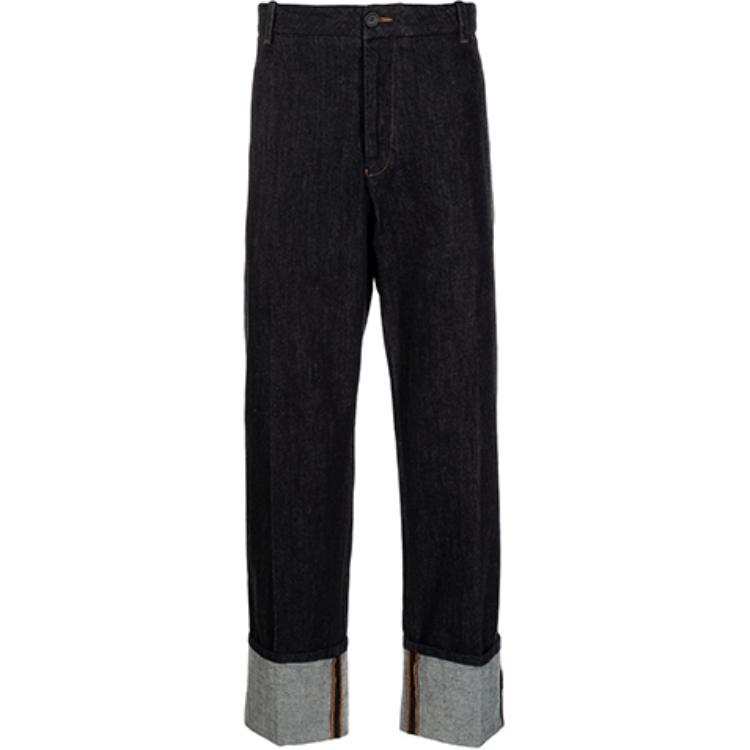 EMPORIO ARMANI Jeans Men's Navy Blue Moderate Straight Fit Pants