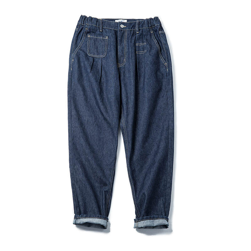 MADEN Jeans Men's Denim Blue Moderate Harem Pants