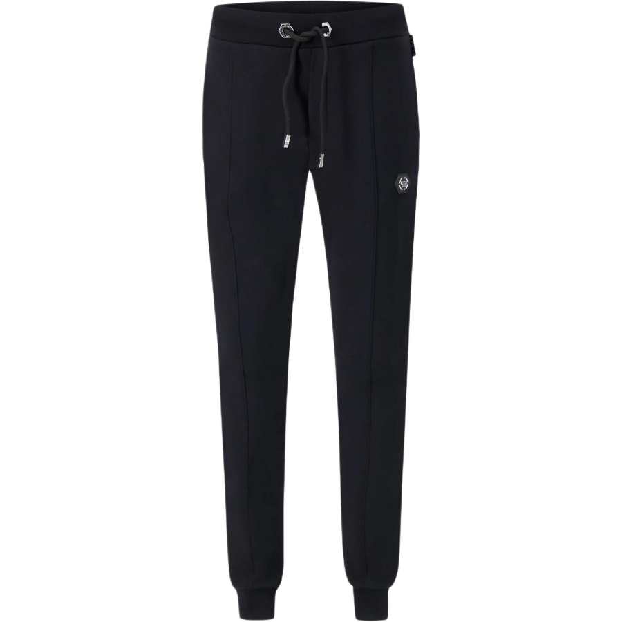 PHILIPP PLEIN Knitted Sweatpants Men's Black Moderate Straight Fit Pants