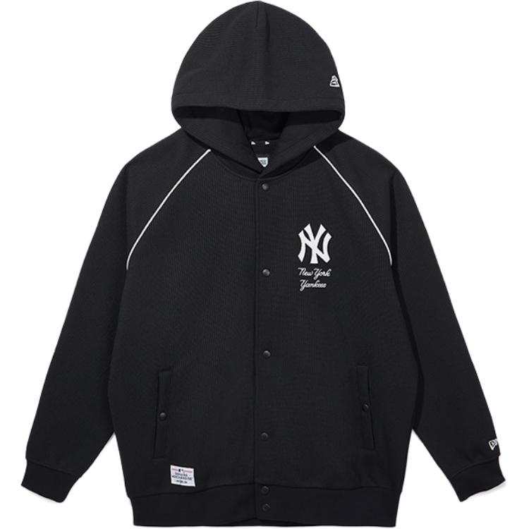 New Era Jackets Men's Black Hooded Non Detachable Moderate Other