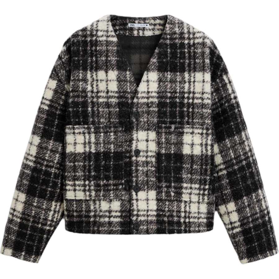 ZARA ZARA Jackets & Coats Men's Black/White