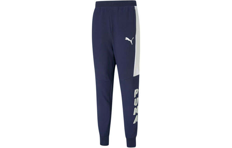 PUMA Knitted Sweatpants Men's Tweed Blue Moderate Sweatpants