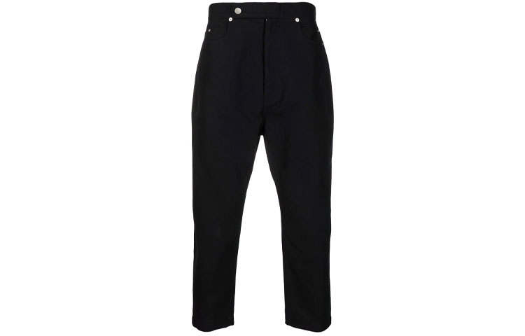 RICK OWENS Jeans Men's Black Moderate Straight Fit Pants