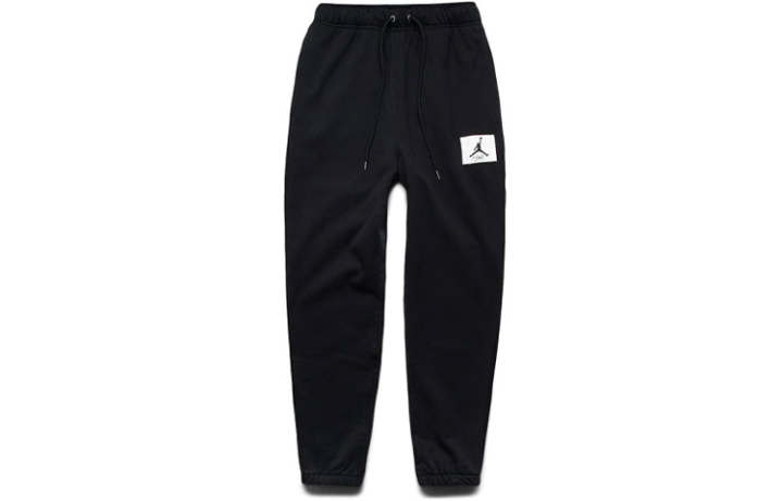 Jordan Jordan Knitted Sweatpants Men's Black Moderate Cuffed Pants