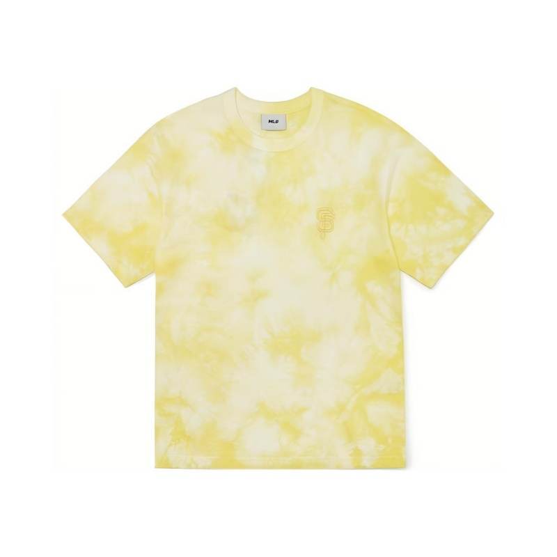 MLB T Shirts Unisex Yellow Crew Neck Moderate Straight Fit
