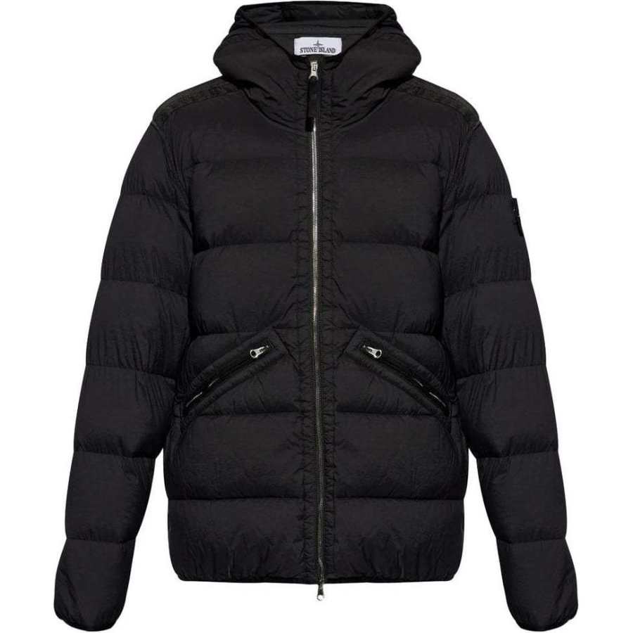 STONE ISLAND Logo Patch Hooded Puffer Jacket