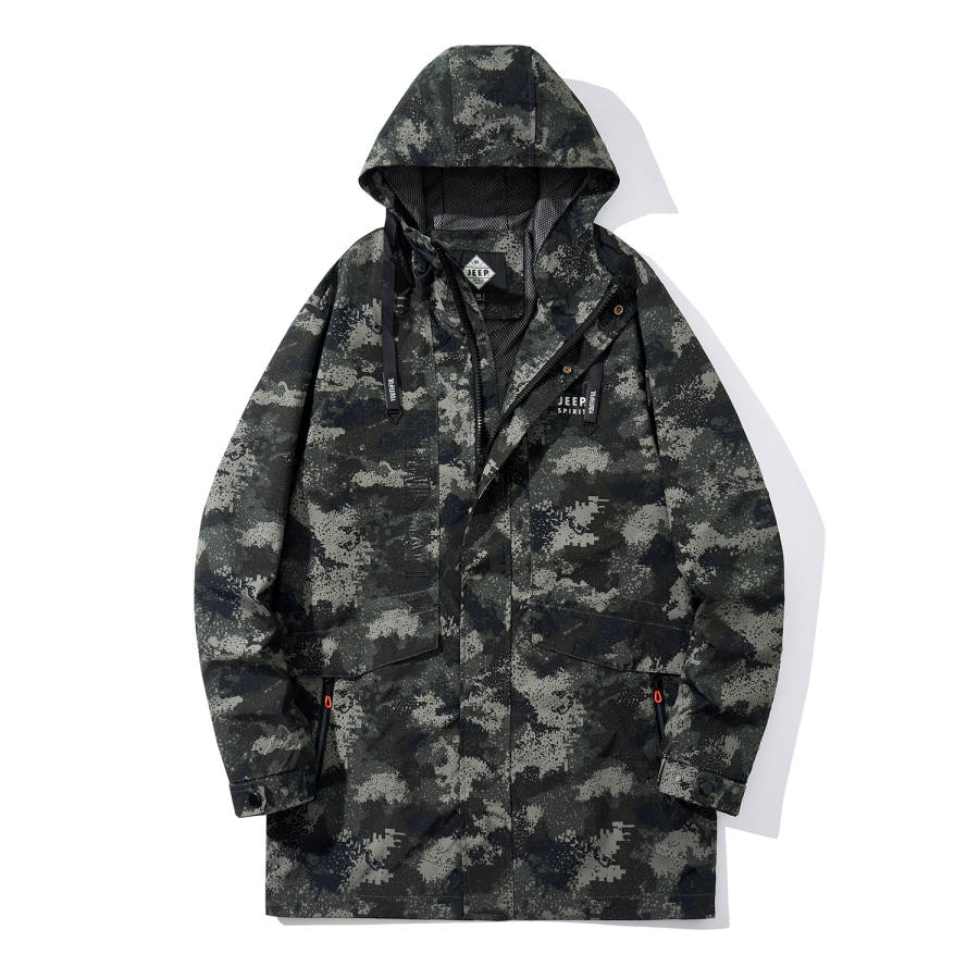 JEEP SPIRIT Trench Coats Unisex Hooded Moderate Other
