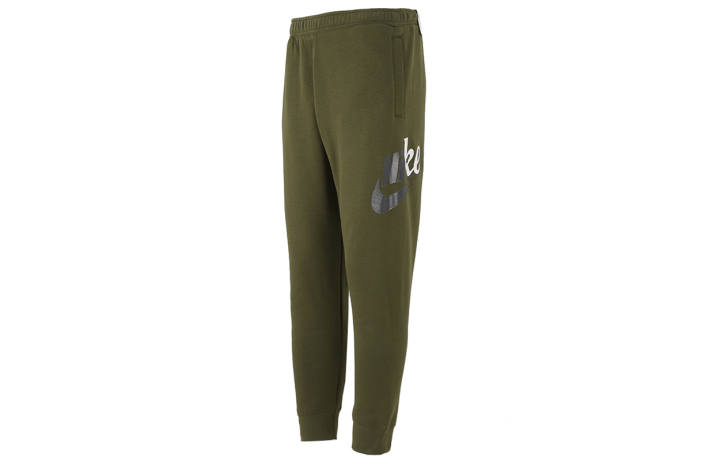 Nike Nike Knitted Sweatpants Men's Olive Thickened Cuffed Pants