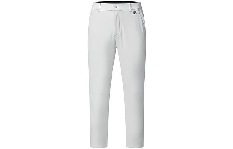 FILA Knitted Sweatpants Men's Taiqing Gray Moderate Slim Fit Pants