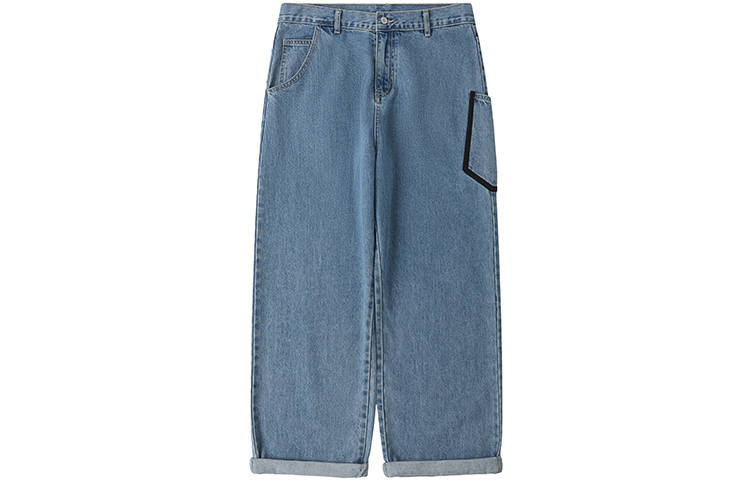 COUNTRY MOMENT Straight Fit Pants Thin Jeans Men's Blue