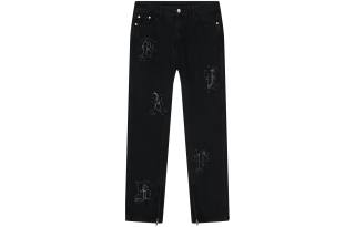 PASET Jeans Unisex Black Moderate Slim Fit Pants