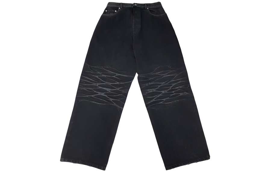 GRAILZ Jeans Men's Black Moderate Straight Fit Pants