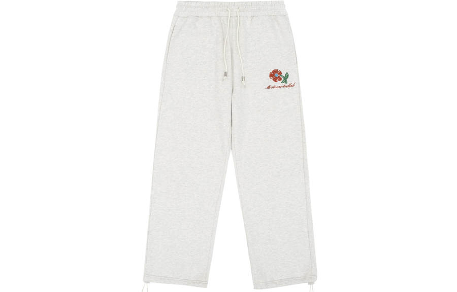 MostwantedLab Vintage Flower Knitted Sweatpants Unisex Moderate Straight Fit Pants