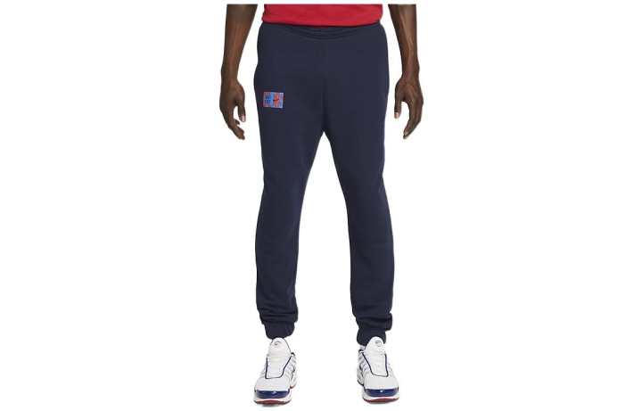 Nike Nike Knitted Sweatpants Men's Obsidian Color Moderate Slim Fit Pants