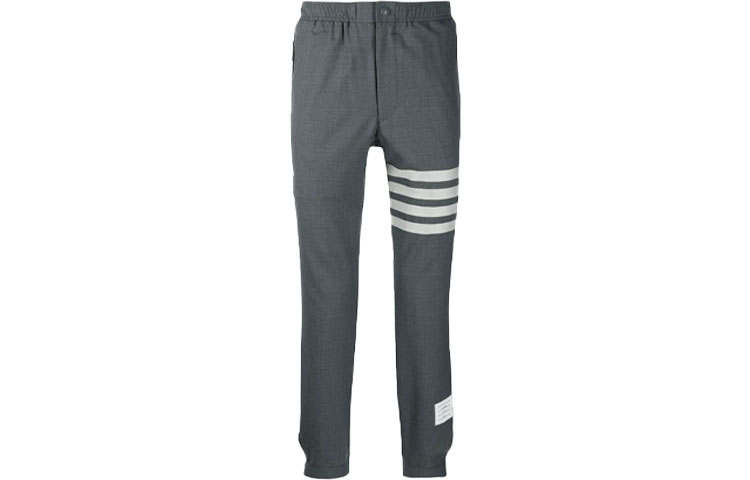 THOM BROWNE Thom Browne plain weave suiting track pants