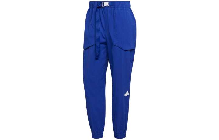 Adidas Adidas Knitted Sweatpants Men's Blue Moderate Cuffed Pants
