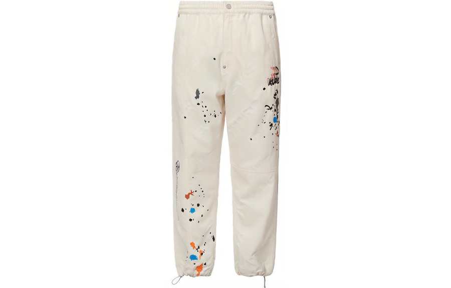 EVISU EVISU Jeans Men's Ecru Moderate Cuffed Pants