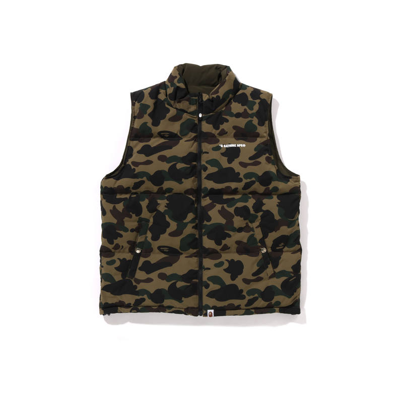 A BATHING APE Bape 1st Camo Reversible Down Vest FW24