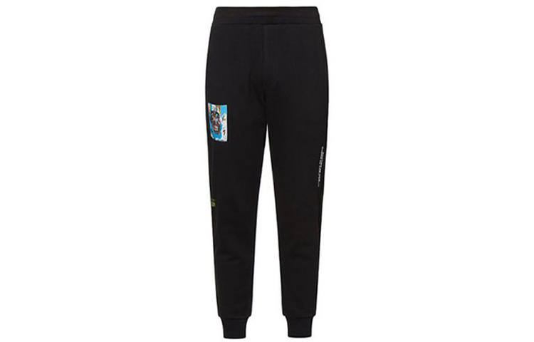 EVISU x Jean Michel Basquiat Casual Pants Men's Black