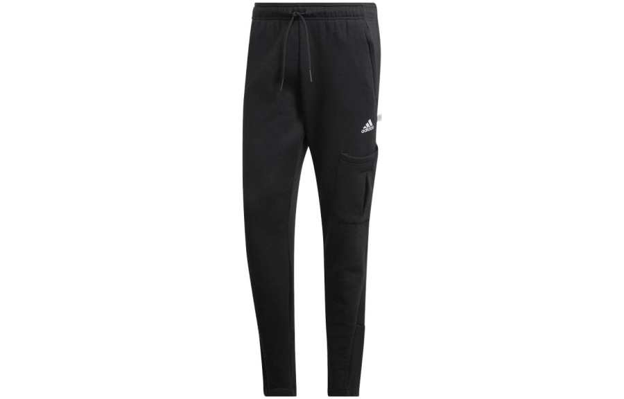 Adidas Adidas Knitted Sweatpants Men's Black Moderate Cuffed Pants