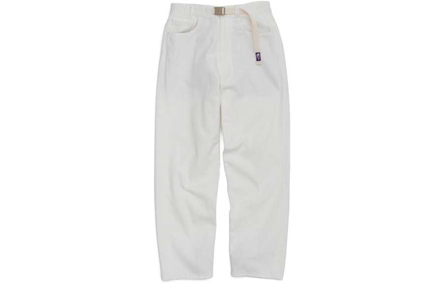 THE NORTH FACE PURPLE LABEL Jeans Unisex Gray White Moderate Straight Fit Pants