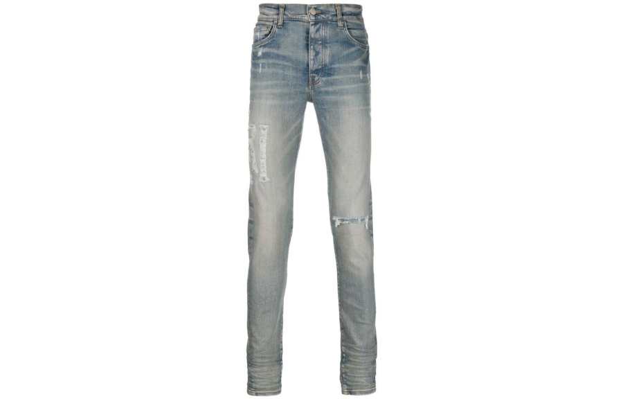 Amiri logo-embroidered skinny-cut jeans