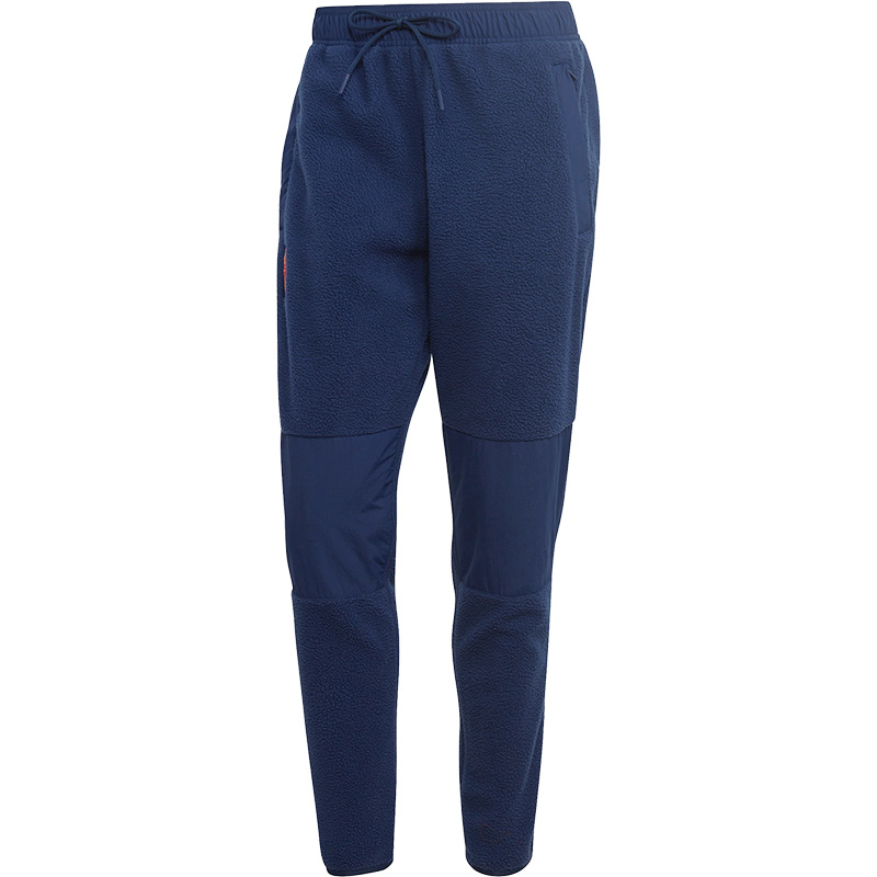 Adidas Adidas Knitted Sweatpants Men's Blue Thickened Straight Fit Pants