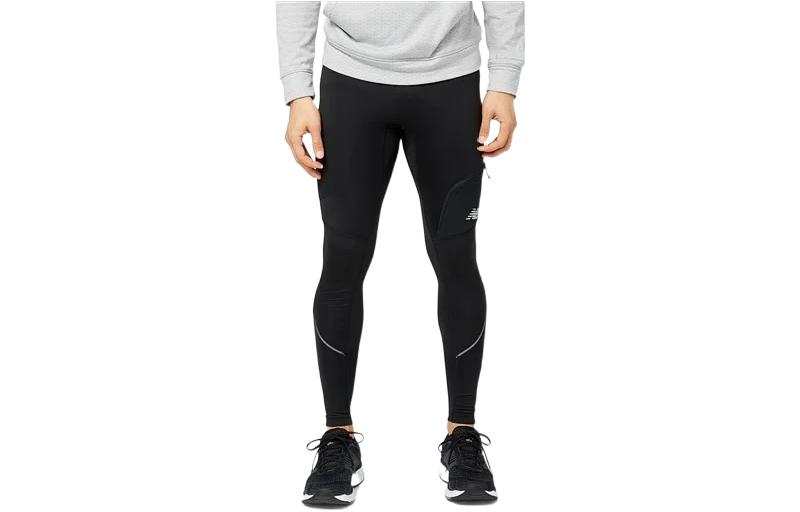 New Balance New Balance Impact Run Heat Tight Knitted Sweatpants Men's Black Moderate Slim Fit Pants