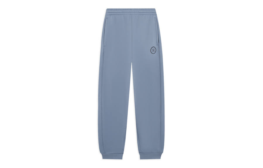 Li-Ning Li Ning Wade Collection Solid Color Patterned Print Fleece Lined Thermal Sweatpants Men's Flint Stones Blue