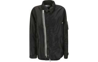 Sacai contrasting-trim layered bomber jacket