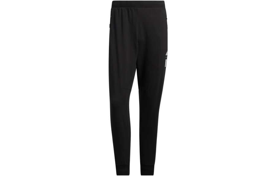 Adidas Adidas Knitted Sweatpants Men's Black Moderate Cuffed Pants