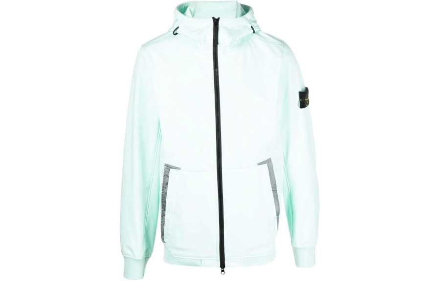 STONE ISLAND LIGHT SOFT SHELL R Jackets & Coats Men's Blue Green