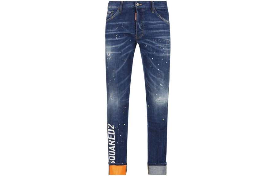 DSQUARED 2 DSQUARED 2 Logo Printed Distressed Jeans