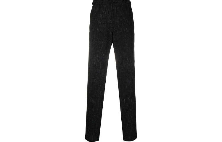 EMPORIO ARMANI Casual Pants Men's Black Moderate Straight Fit Pants