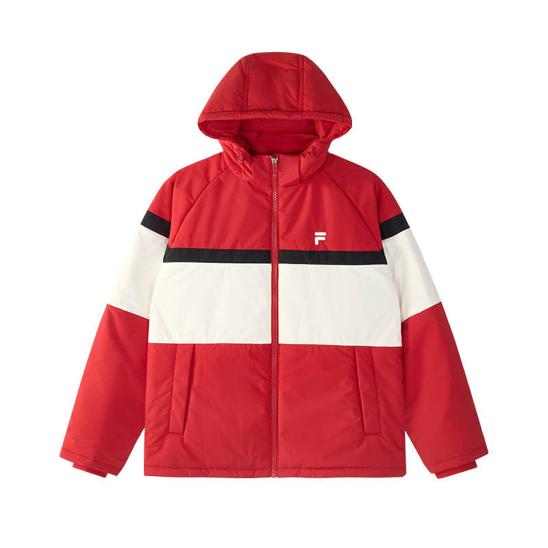 FILA FUSION Puffer Jacket Unisex Garnet Red
