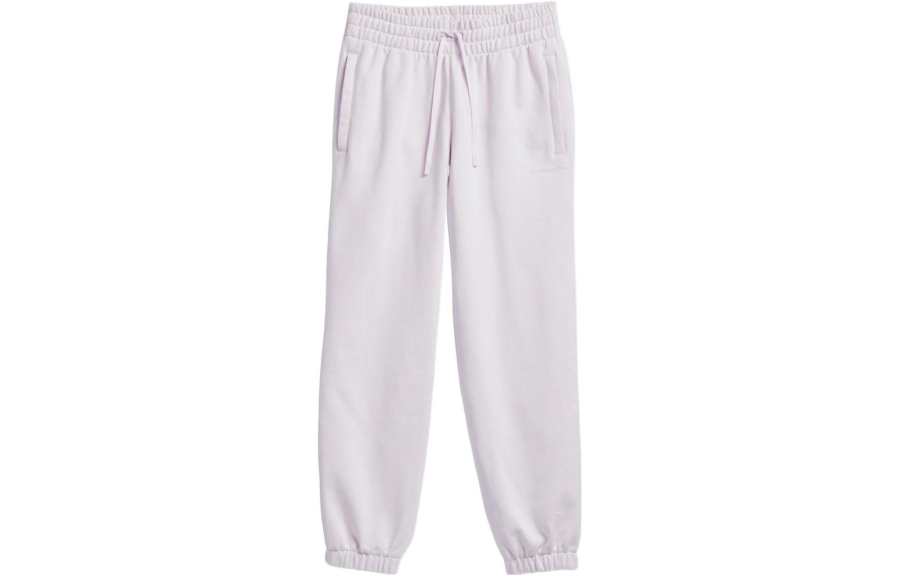 Adidas Originals Knitted Sweatpants Unisex Pink Moderate Cuffed Pants