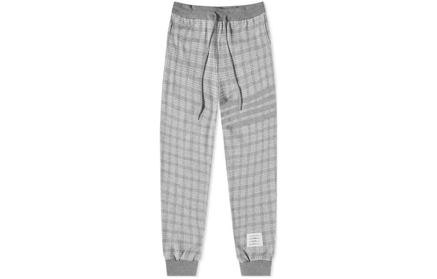 THOM BROWNE THOM BROWNE Knitted Sweatpants Men's Gray Moderate Cuffed Pants