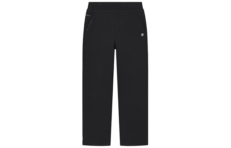 FILA Knitted Sweatpants Men's Jet Black Moderate Slim Fit Pants