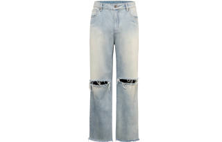 FIRE 2 COLD EGO Jeans Men's Blue Moderate Straight Fit Pants