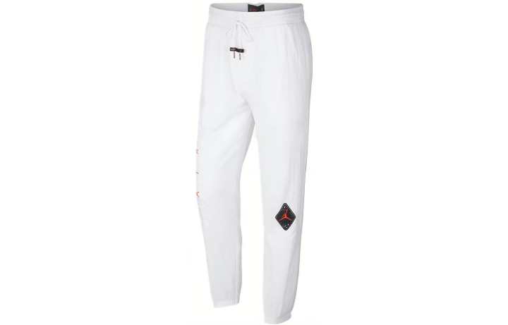 Jordan Jordan Legacy AJ 6 Knitted Sweatpants Men's White Moderate Cuffed Pants
